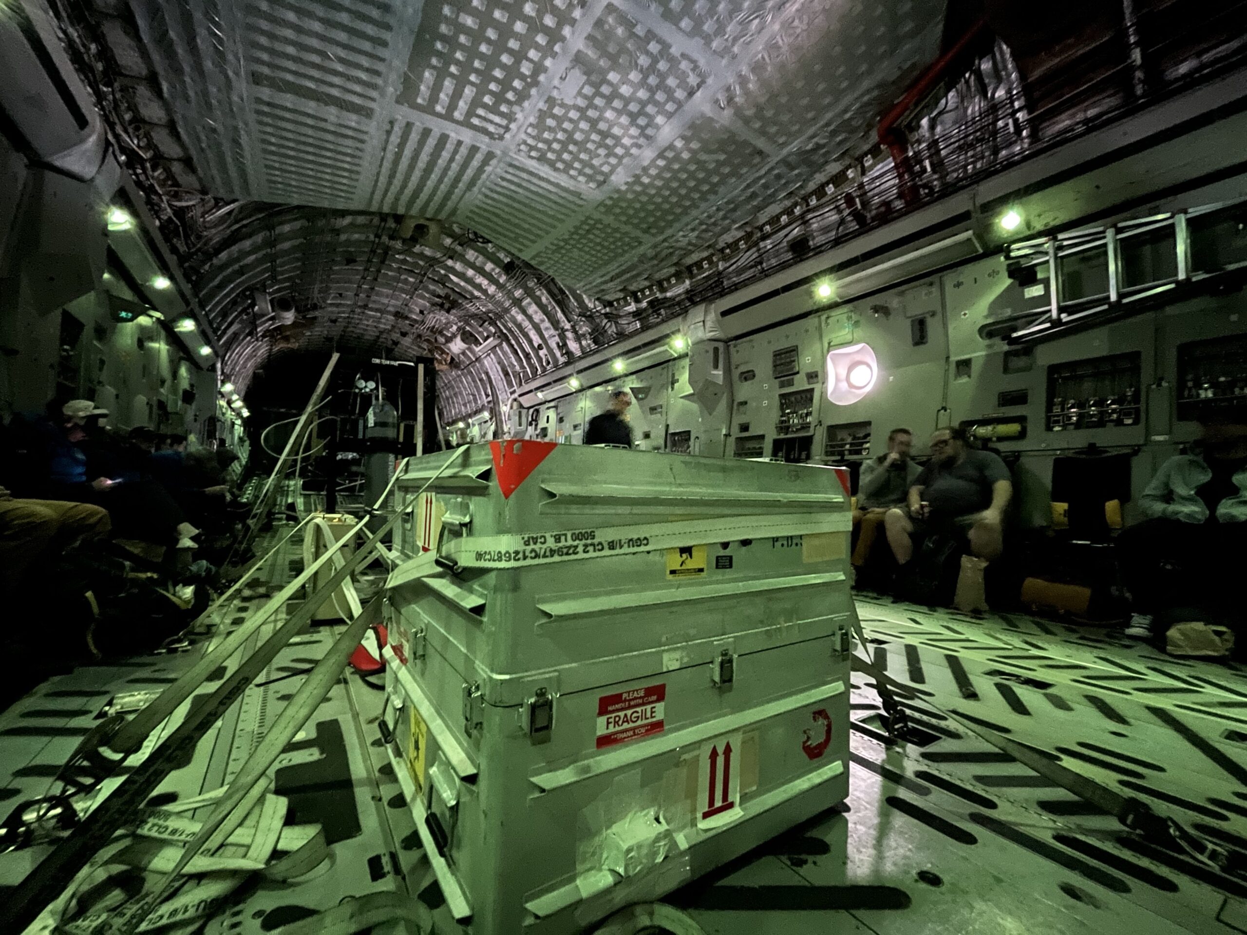 NASA OSIRIS-REx Bennu Sealed & In  a C-17 Transport Plane To Houston Texas Image Credit NASA